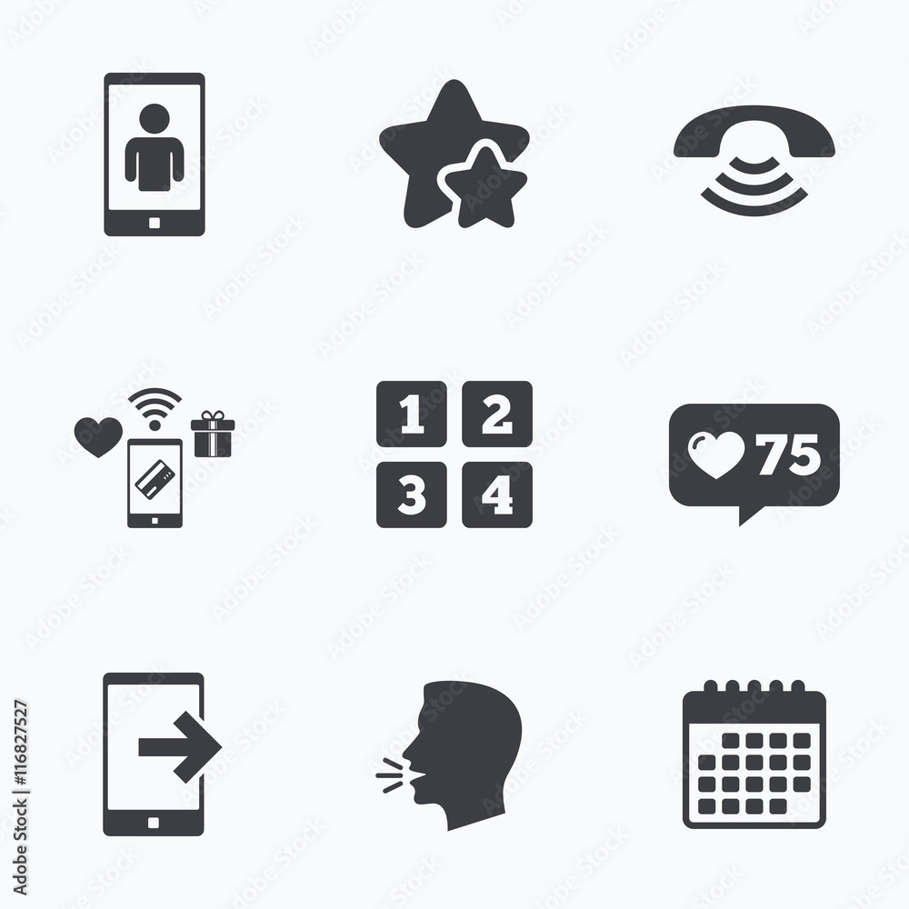 Phone icons. Call center support symbol. Phone icons. Call center support symbol.