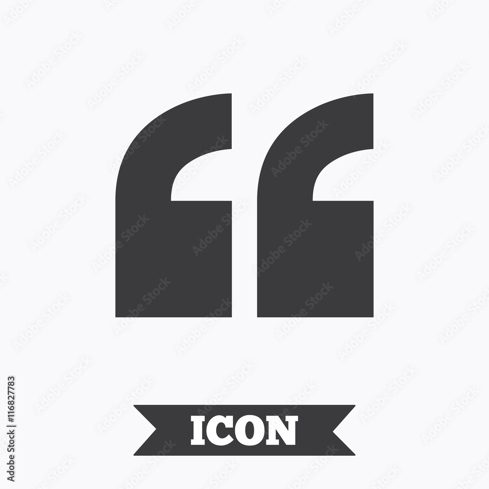 Quote sign icon. Quotation mark symbol. Quote sign icon. Quotation mark symbol.