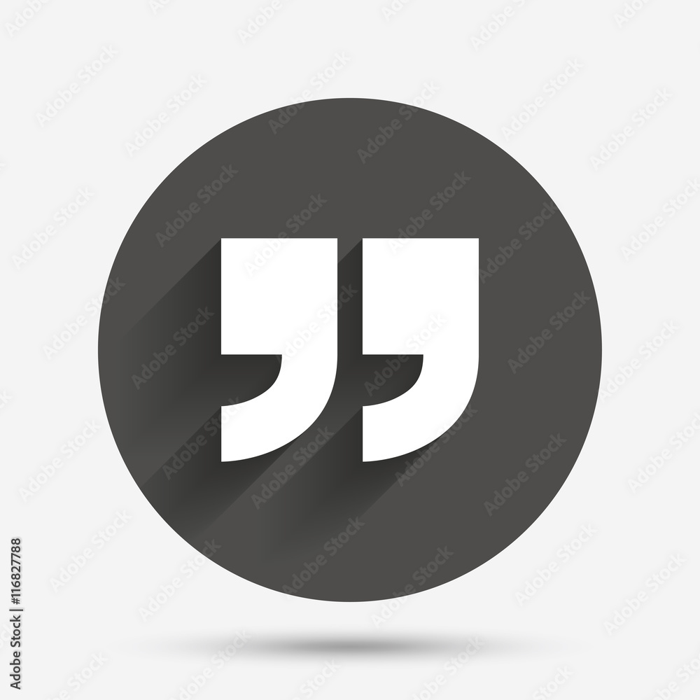 Quote sign icon. Quotation mark symbol. Quote sign icon. Quotation mark symbol.