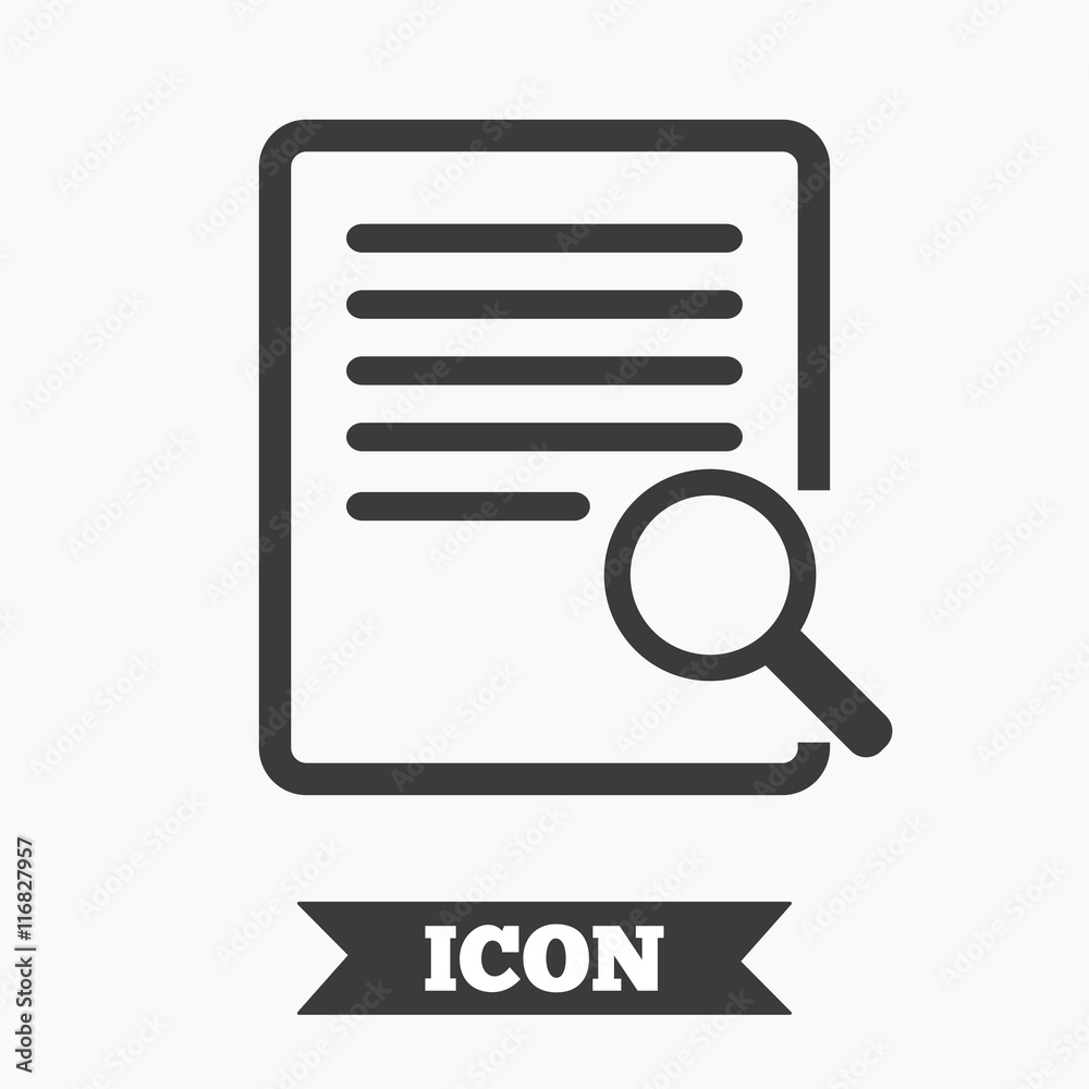 Search in file sign icon. Find in document. Search in file sign icon. Find in document.