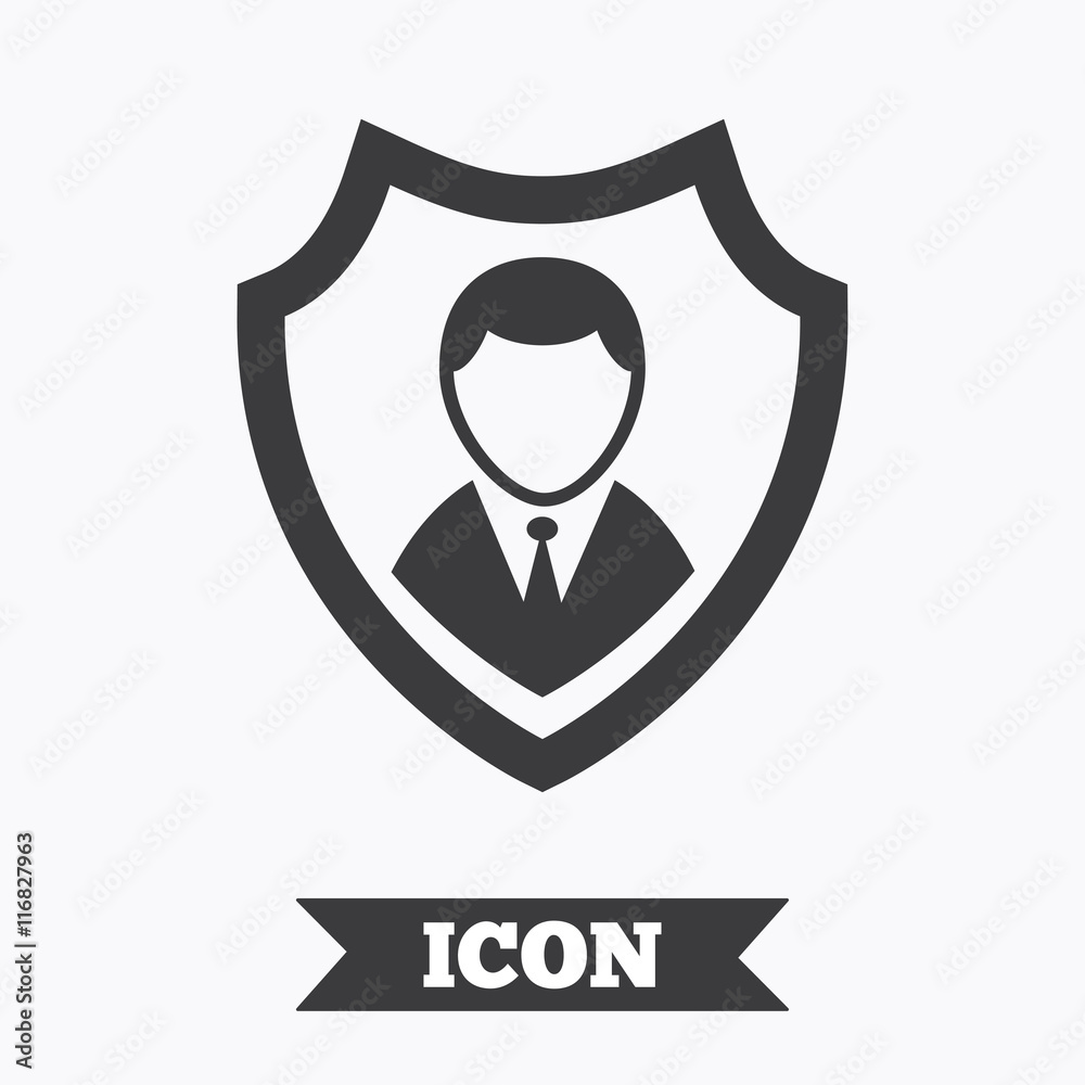 Security agency icon. Shield protection symbol. Security agency icon. Shield protection symbol.