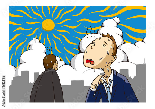 熱中症のイメージイラスト