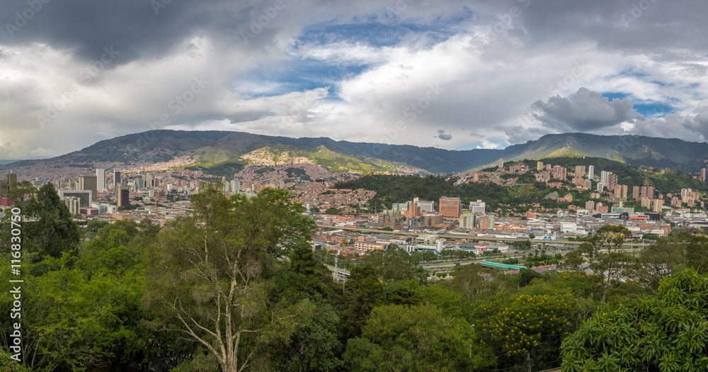 Panoramic view of Medellin, Colombia