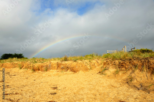Australia Landscape   Great Ocean Road - Rainbow over the beach of Apollo Bay