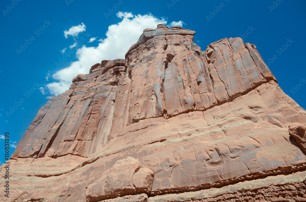 Rock wall in Arches National Park, Utah