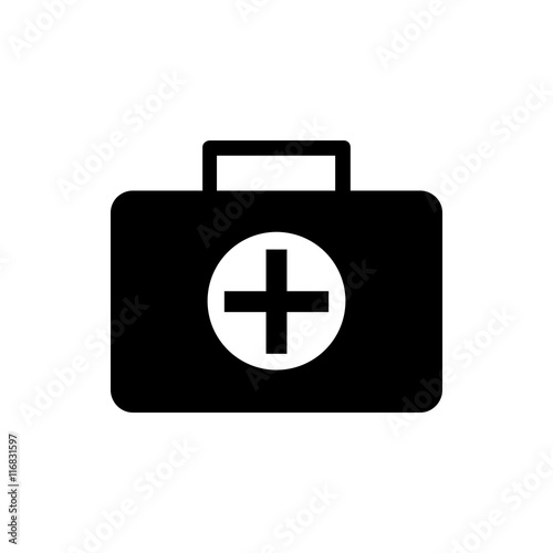 Flat designed medicine chest icon