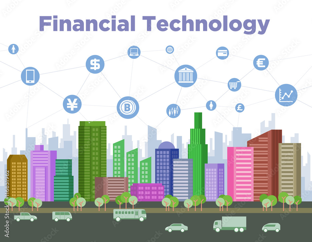 financial technology (FinTech) and smart city, mesh network, internet of things