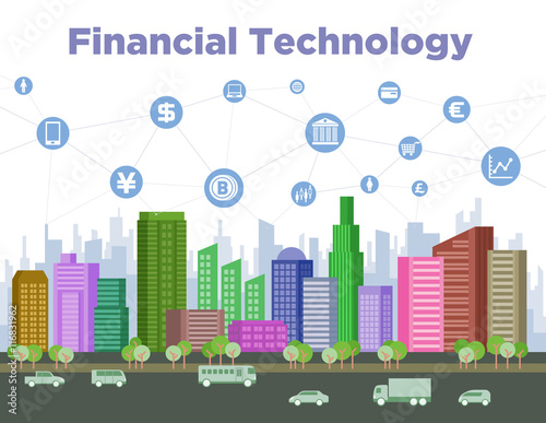financial technology (FinTech) and smart city, mesh network, internet of things