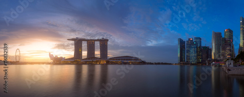 Photography Panorama of Singapore city