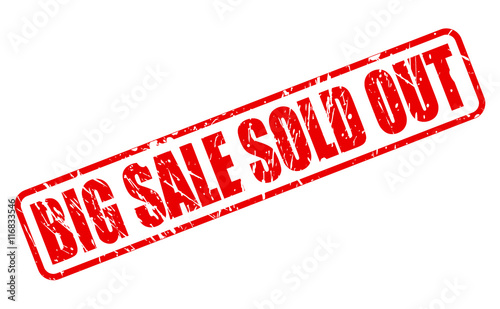 BIG SALE SOLD OUT stamp text