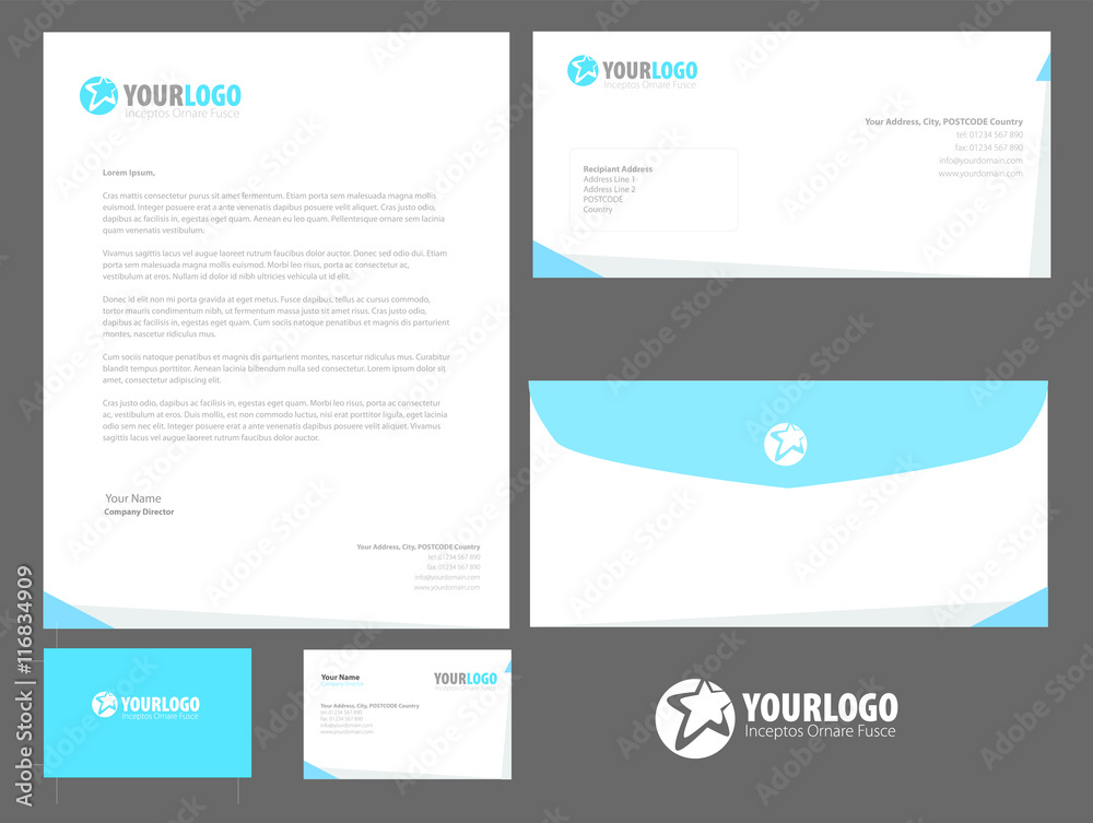 Corporate stationery template design with Abstract elements Corporate stationery template design with Abstract elements