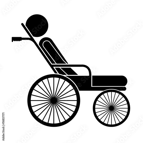 wheelchair for disabled person isolated icon design, vector illustration  graphic 