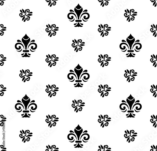 Seamless Pattern With Royal Lily