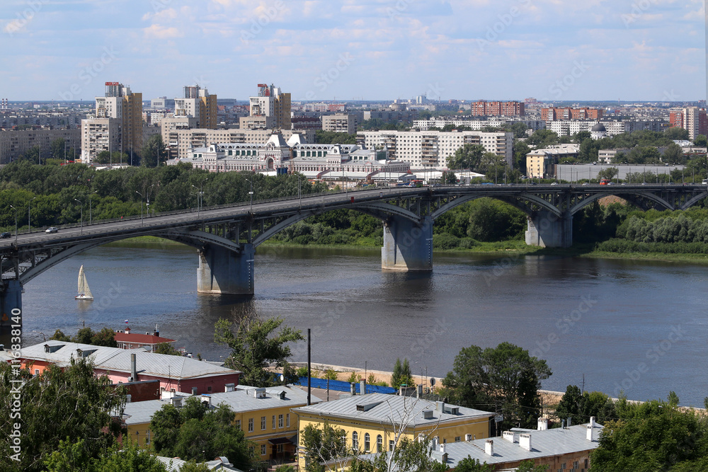 Russia Nizhny Novgorod Volga bridge