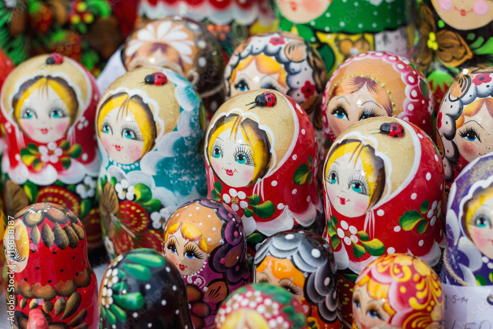 Wooden dolls matreshka