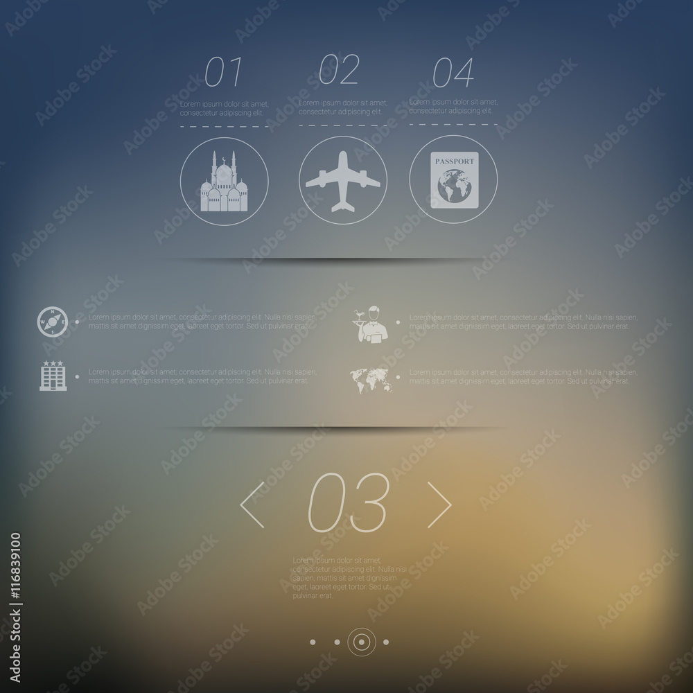 tourism infographic with unfocused background tourism infographic with unfocused background