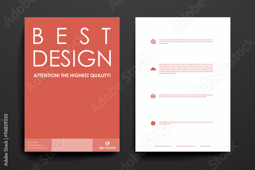 Set of brochure, poster design templates in business style