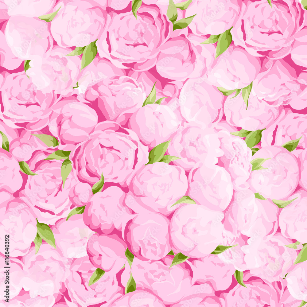 Fototapeta premium Bright peonies background