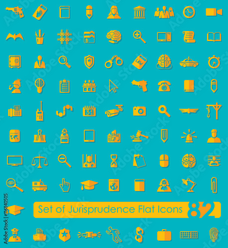 Set of jurisprudence icons