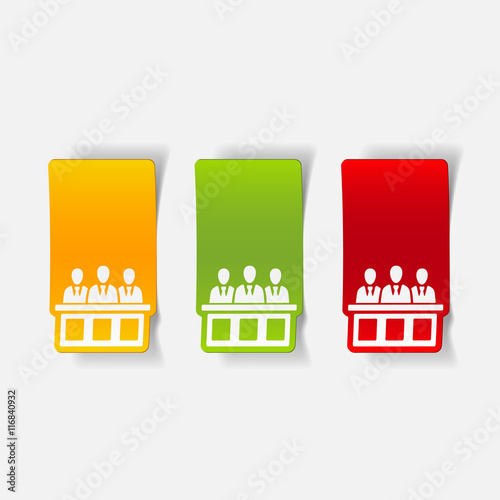 realistic design element. jurors