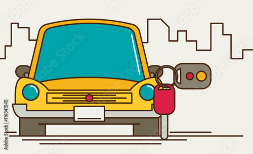 Rent a car design, vector illustration