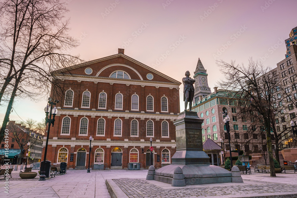 Faneuil Hall and the Boston skyline