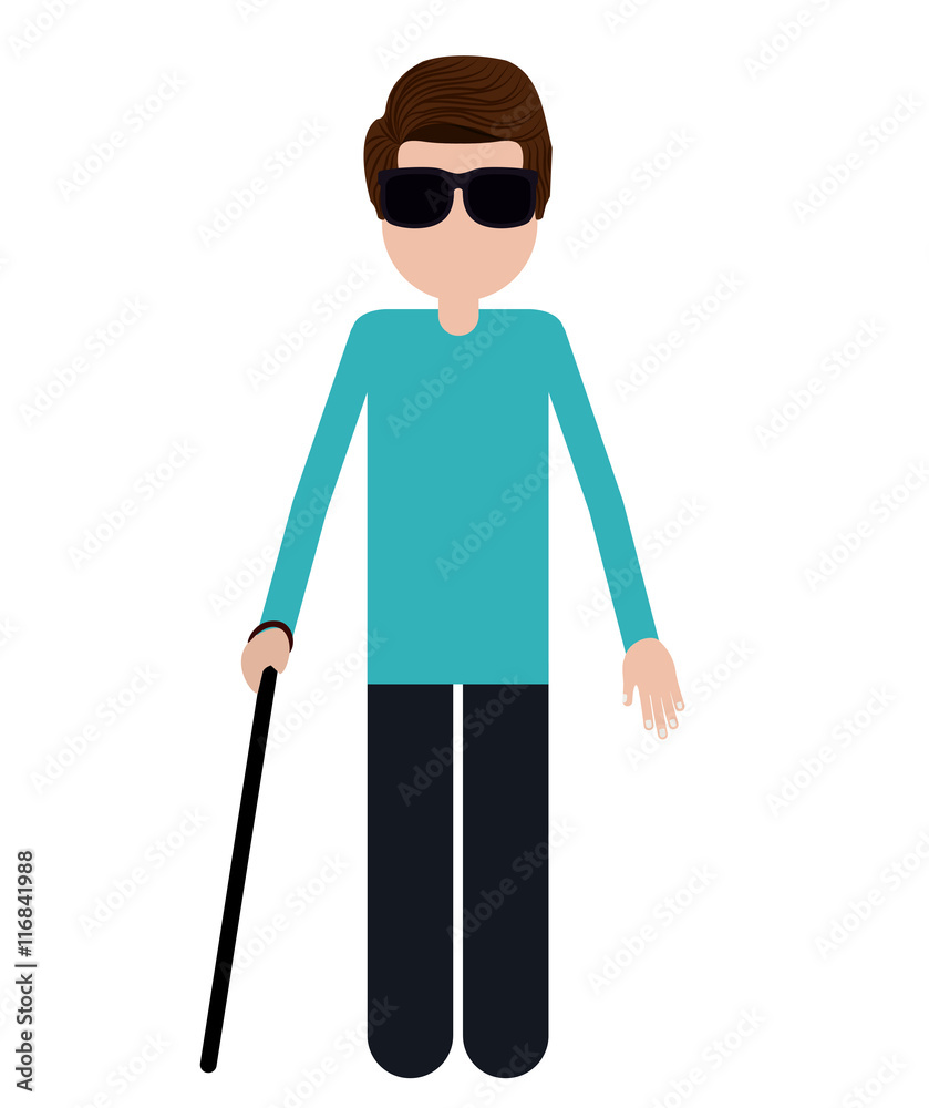 blind person isolated icon design, vector illustration graphic blind person isolated icon design, vector illustration graphic