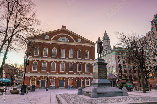 Faneuil Hall and the Boston skyline © f11photo