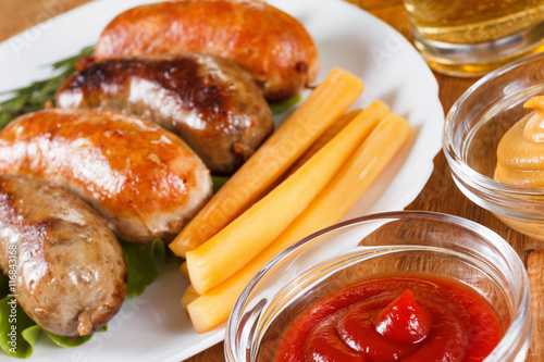Beer and roast beef or chic...
