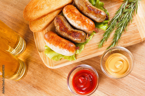 Beer and roast beef or chic...