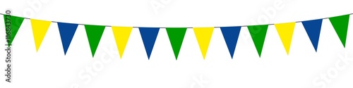 Banner. Garlands, pennants. Brazil