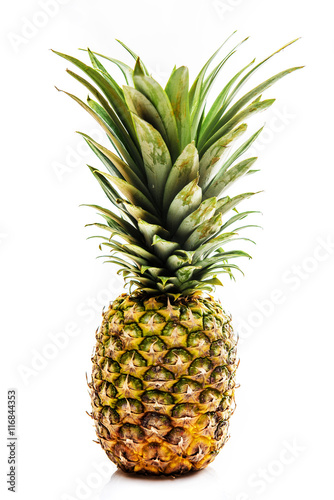 Εκτύπωση καμβά one fresh Pineapple fruit isolated on white background