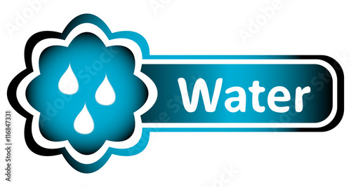 Double icon blue water drops