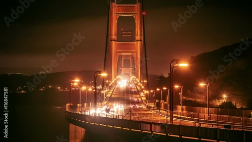 San Francisco's Golden Gate Bridge. Time Lapse.
