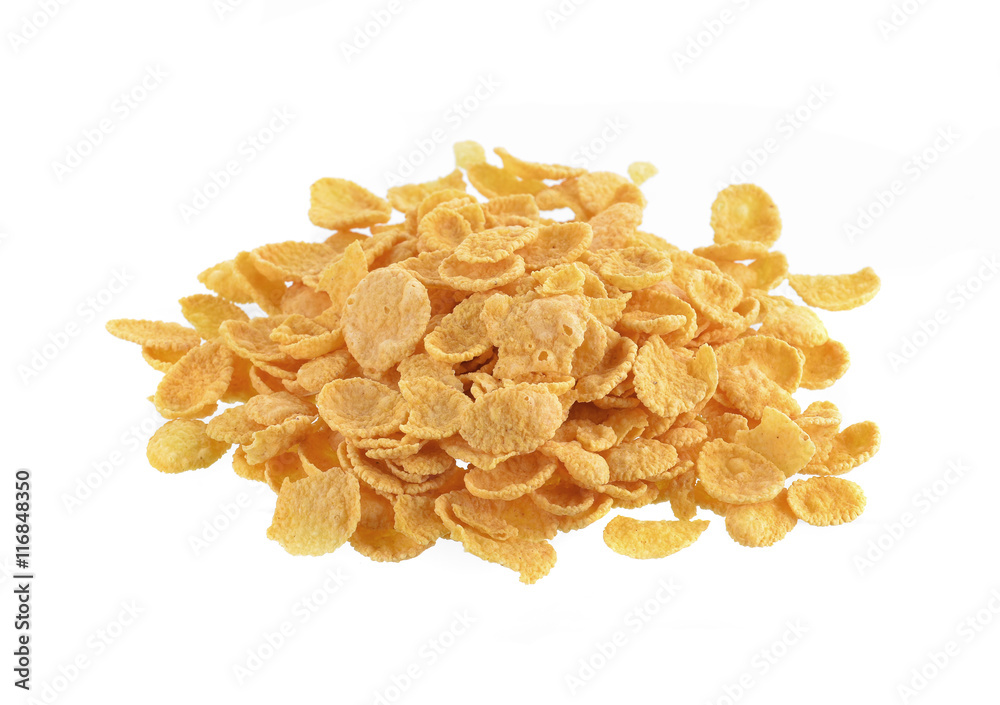 tasty cornflakes isolated on white tasty cornflakes isolated on white