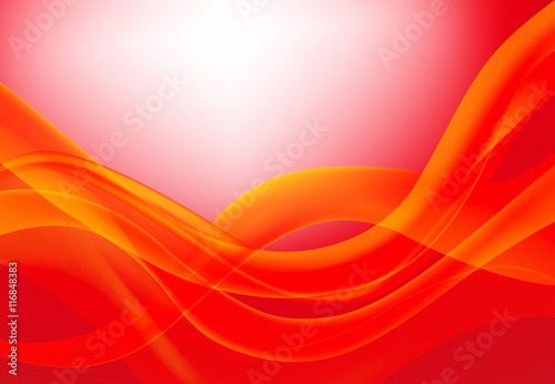 Abstract wavy background red