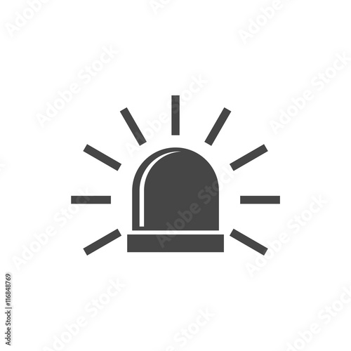 Siren icon for web and mobile, Alarm siren vector icon
