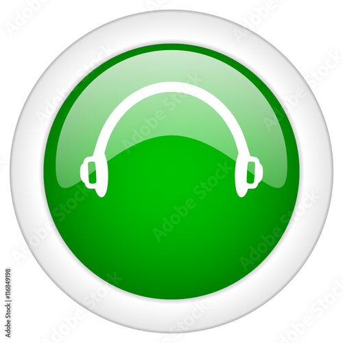 Green vector music icon