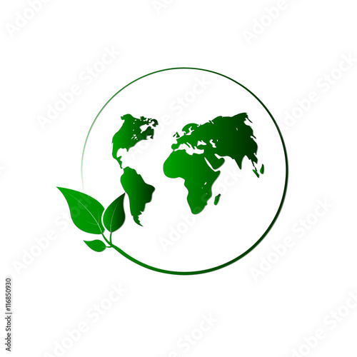 Go green design template. Environment vector illustration