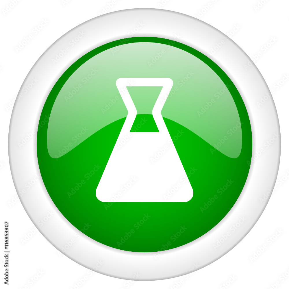 Green laboratory vector icon Green laboratory vector icon