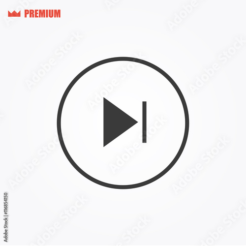 Rounded forward button vector icon