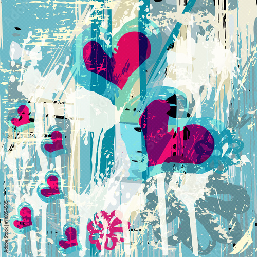 psychedelic colored graffiti pattern vector illustration