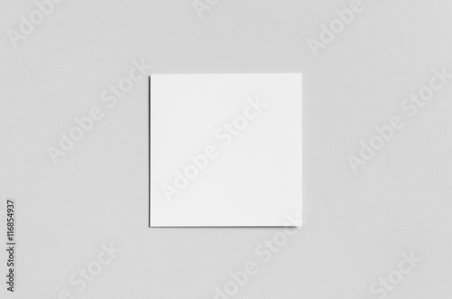 Square Bi-Fold / Half-Fold Brochure Mock-Up - Front © Shablon
