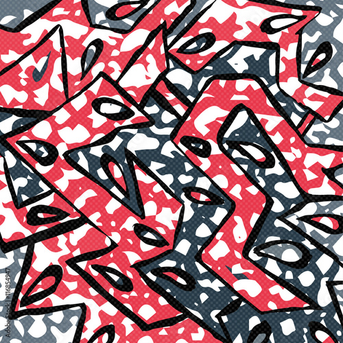graffiti color geometric abstract pattern