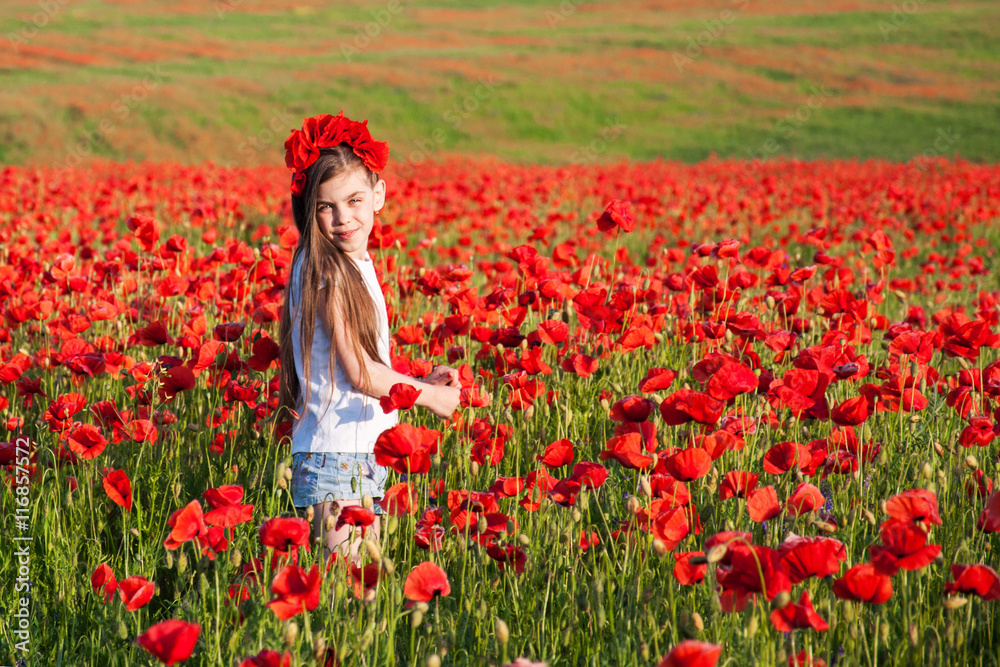 Girl in the poppy field Girl in the poppy field