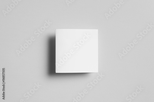 Square Z-Fold Brochure Mock-Up © Shablon