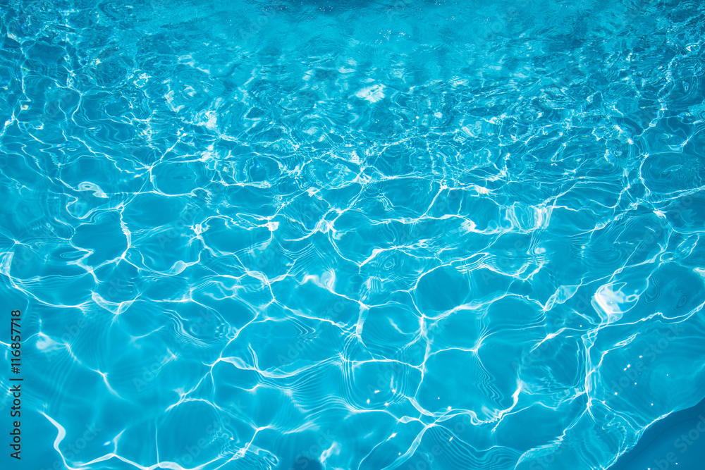 Blue water surface and abstract in swimming pool