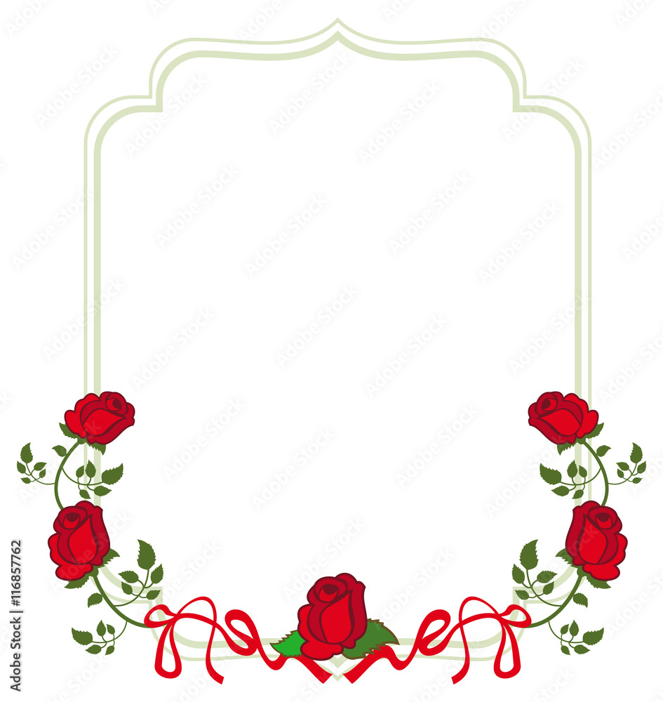 Round frame with red roses. Vector clip art. Round frame with red roses. Vector clip art.