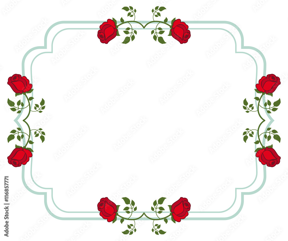 Round frame with red roses. Vector clip art. Round frame with red roses. Vector clip art.
