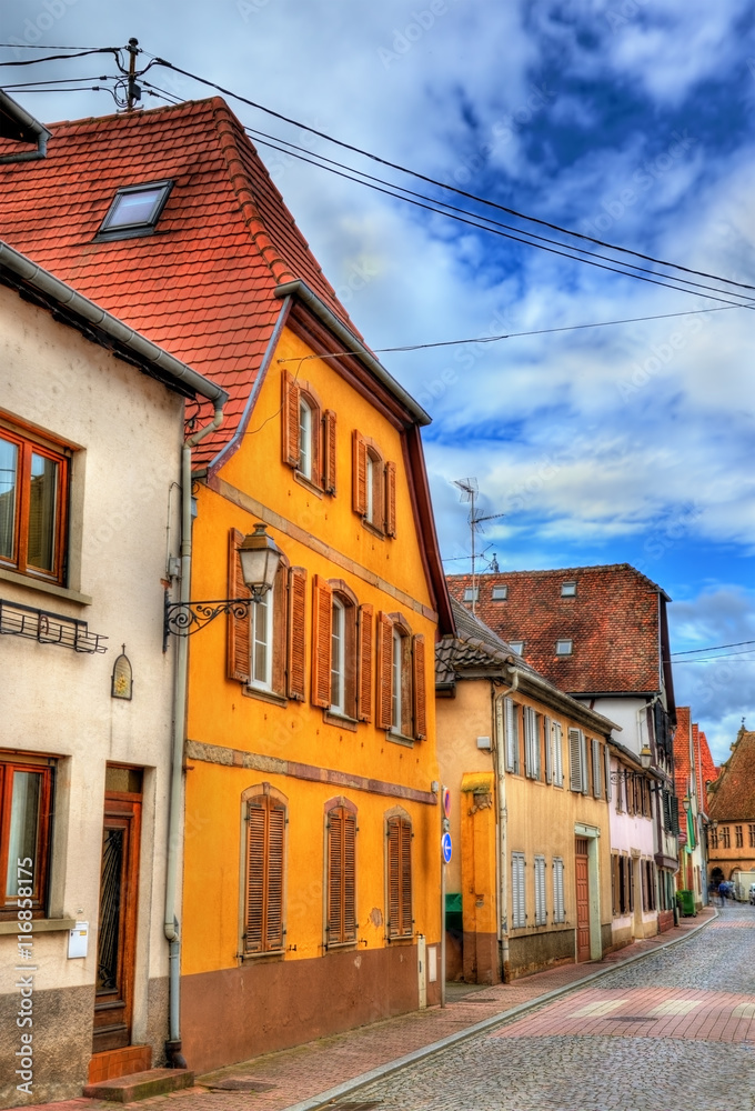 Traditional Alsatian houses in Molsheim - France